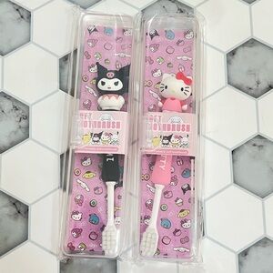Kitty and Friend Set of Two Toothbrushes